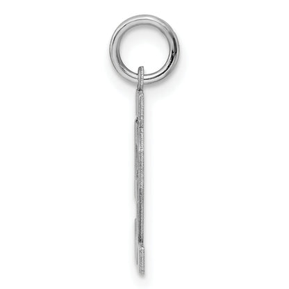Sterling Silver Silver/Rhodium-Plated Polished Number 52 Charm