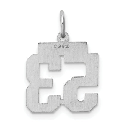 Sterling Silver Silver/Rhodium-Plated Polished Number 53 Charm