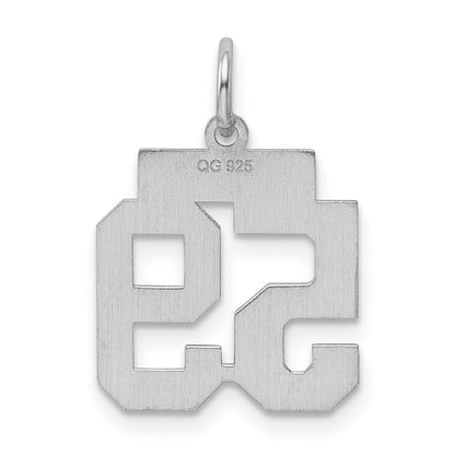 Sterling Silver Silver/Rhodium-Plated Polished Number 59 Charm