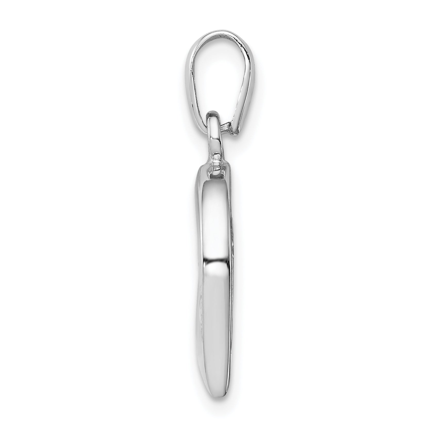 Sterling Silver Rhodium-Plated Cz Heart Earring And Pendant Set