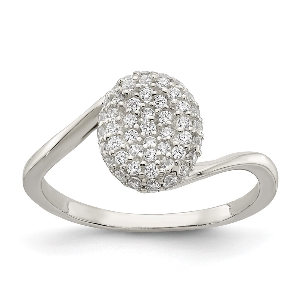 Sterling Silver 16 In W/1.5 Ext. Cz Oval Necklace, Earrings, Ring Set