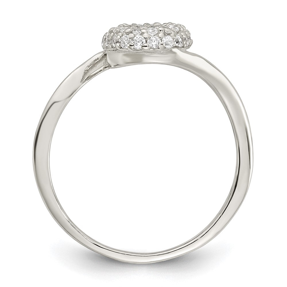 Sterling Silver 16 In W/1.5 Ext. Cz Oval Necklace, Earrings, Ring Set