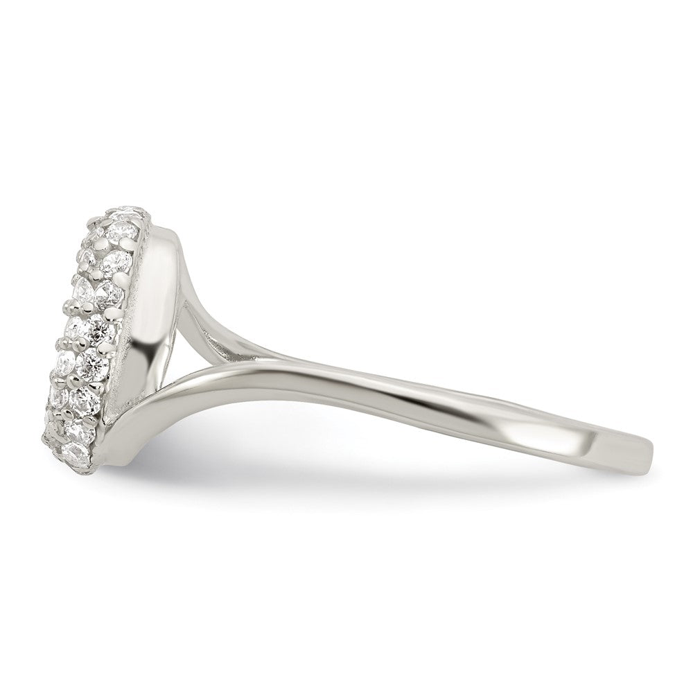 Sterling Silver 16 In W/1.5 Ext. Cz Oval Necklace, Earrings, Ring Set