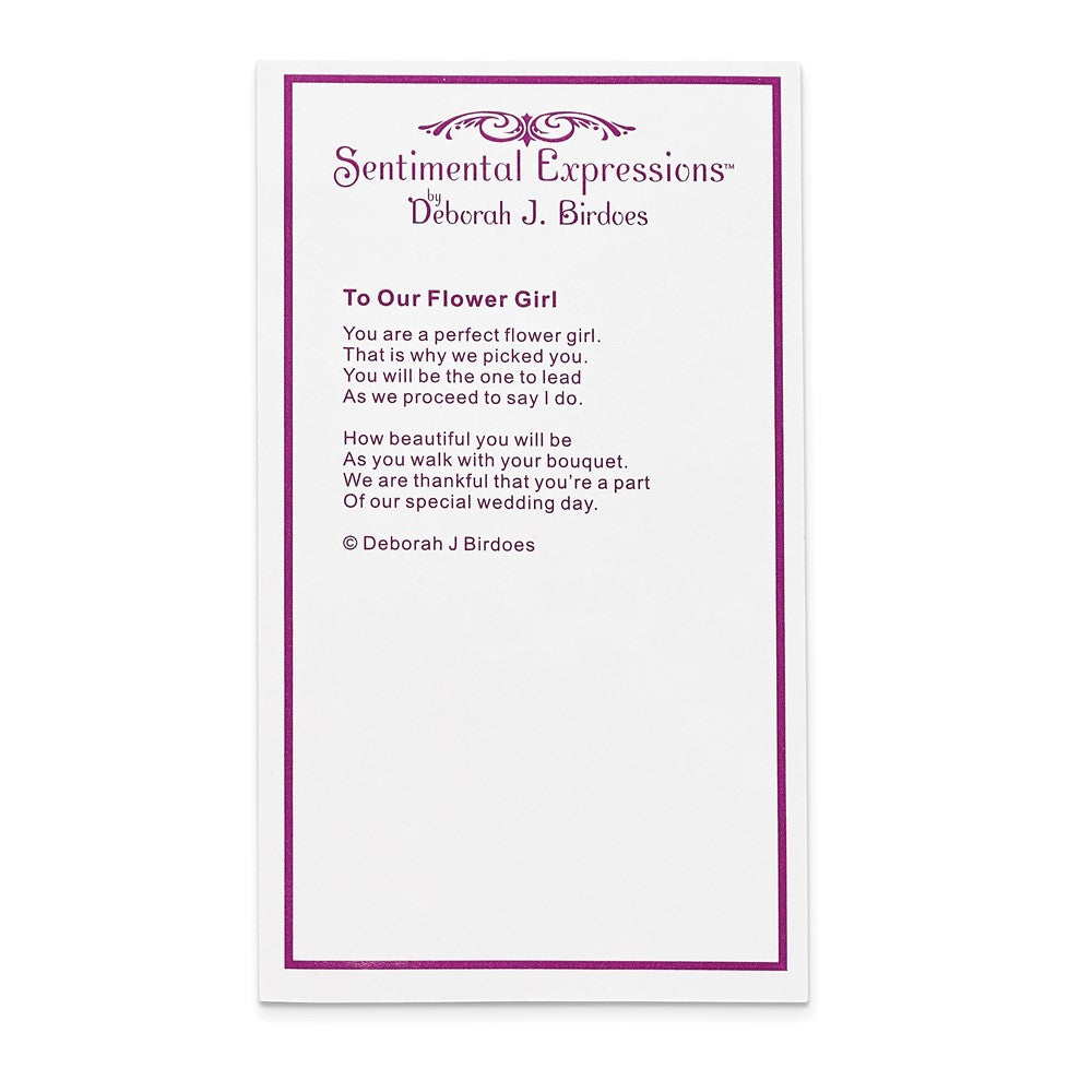 6.25 Inch Sentimental Expressions Sterling Silver Rhodium-Plated Cz Antiqued Flower Girl 6In. Bracelet