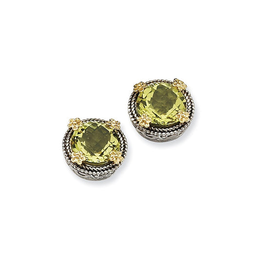 14K/Silver Two Tone Ss 14K Lq Earrings