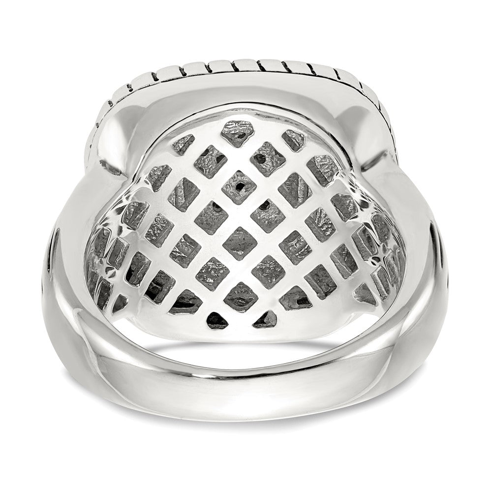 14K/Silver Two Tone Shey Couture Sterling Silver With 14K Accent Antiqued Diamond Ring