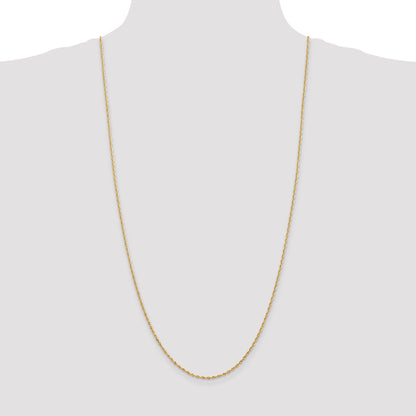 14K Yellow Gold 30 Inch 1.85mm Diamond-Cut Quadruple Rope Lobster Clasp Chain Necklace