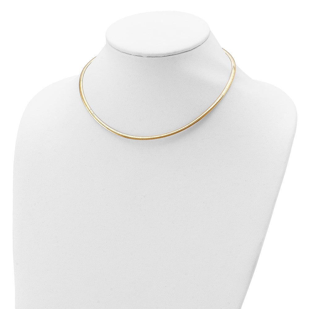 18 Inch Sterling Silver Flash Gold-Plated Reversible 3mm Cubetto Chain Necklace