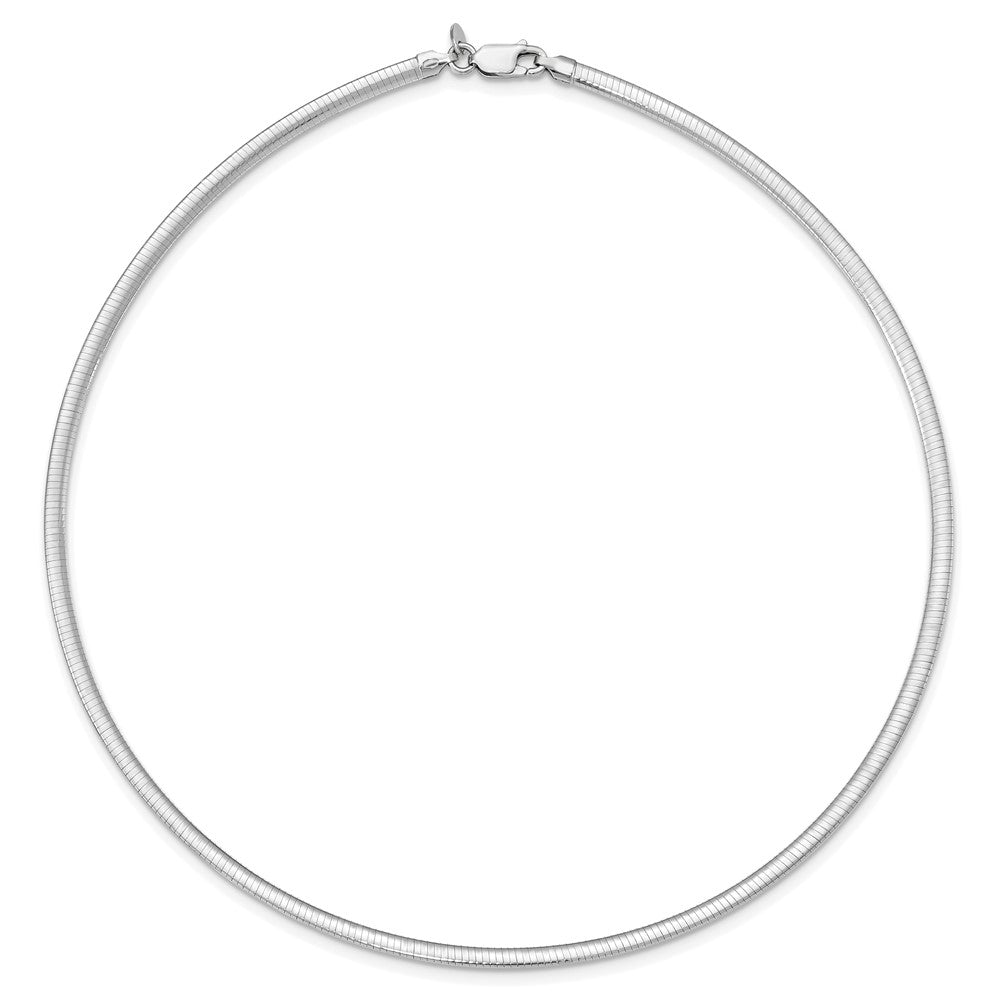 18 Inch Sterling Silver Flash Gold-Plated Reversible 3mm Cubetto Chain Necklace