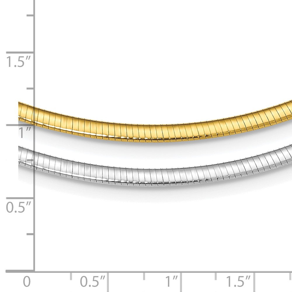 18 Inch Sterling Silver Flash Gold-Plated Reversible 3mm Cubetto Chain Necklace