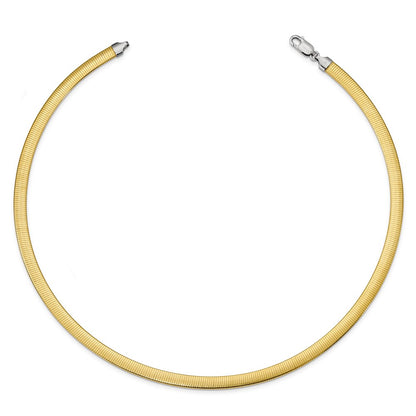 18 Inch Sterling Silver Flash Gold-Plate Reversible 5.75mm Cubetto Chain Necklace