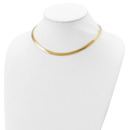 18 Inch Sterling Silver Flash Gold-Plate Reversible 5.75mm Cubetto Chain Necklace
