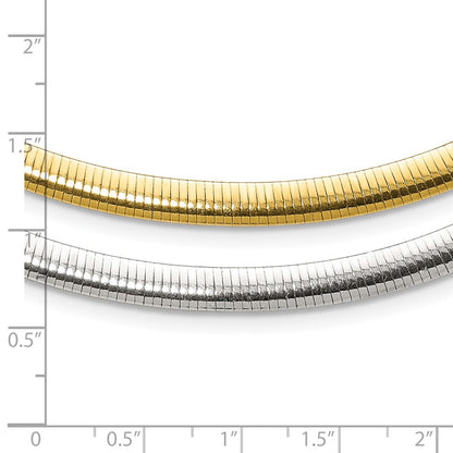 18 Inch Sterling Silver Flash Gold-Plate Reversible 5.75mm Cubetto Chain Necklace