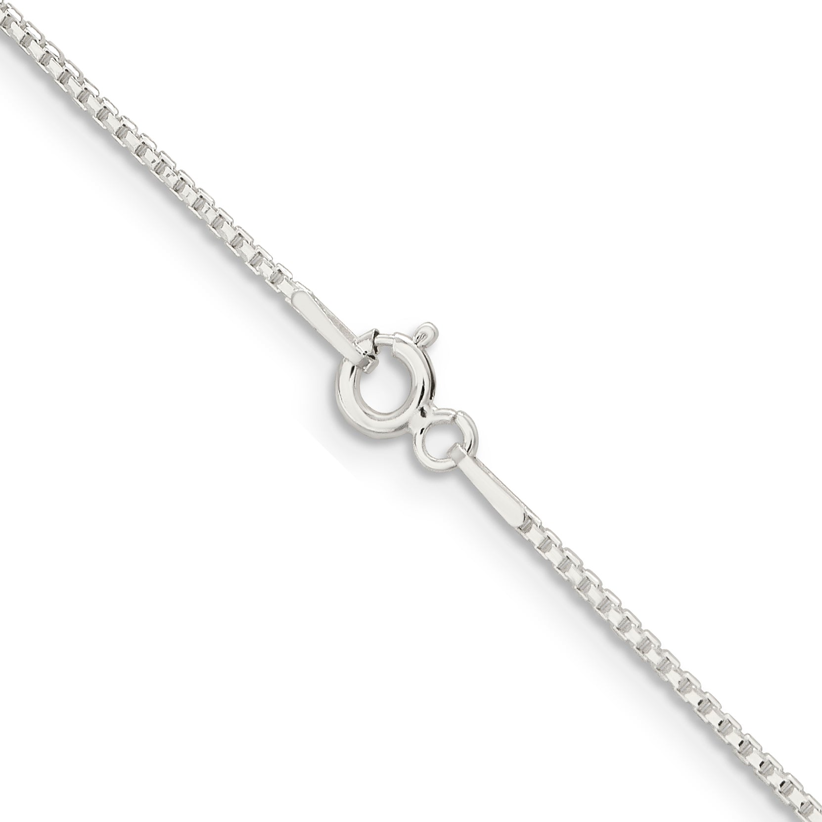 24 Inch Sterling Silver 1.1mm Diamond-Cut Round Box Chain Necklace