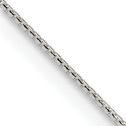 24 Inch Sterling Silver 1.1mm Diamond-Cut Round Box Chain Necklace