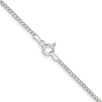 26 Inch Sterling Silver 1.5mm Diamond-Cut Round Box Chain Necklace