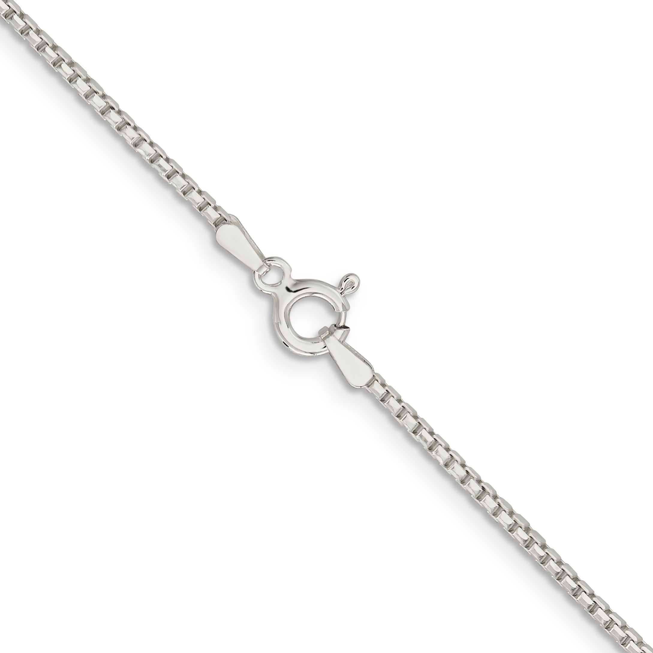 36 Inch Sterling Silver 1.5mm Diamond-Cut Round Box Chain Necklace
