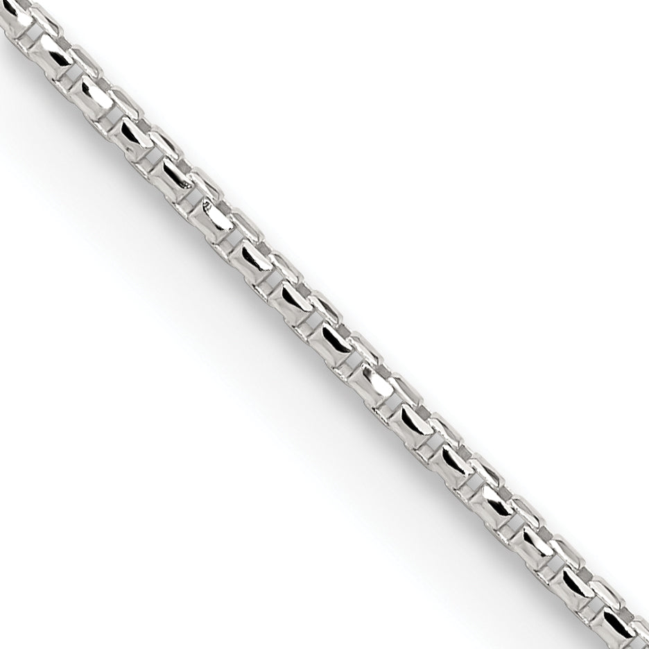 22 Inch Sterling Silver 1.5mm Diamond-Cut Round Box Chain W/4In Ext.