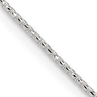 24 Inch Sterling Silver 1.5mm Diamond-Cut Round Box Chain Necklace