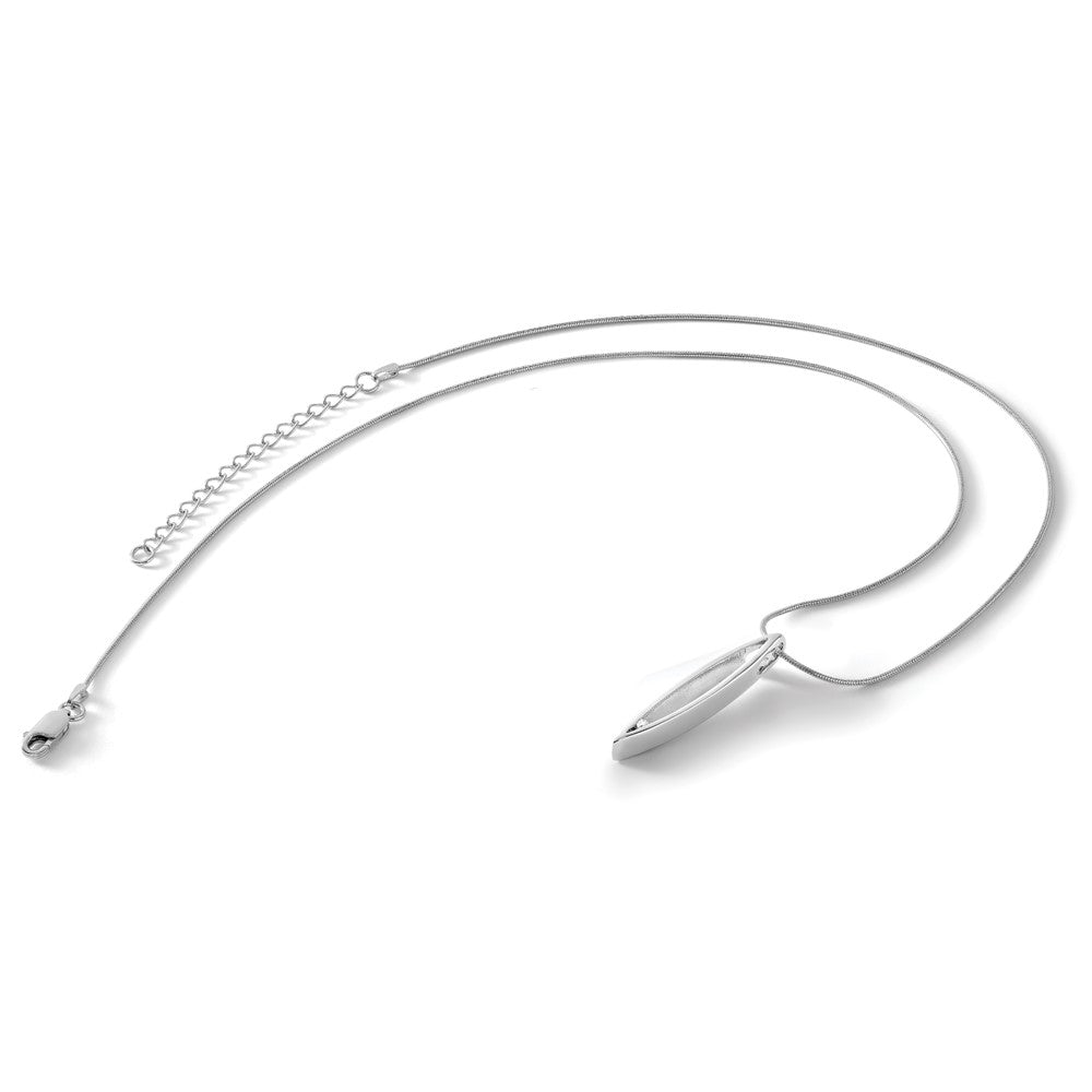 Sterling Silver White Ice Rhodium-Plated 18 Inch Diamond Necklace With 2 Extender
