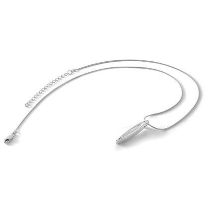 Sterling Silver White Ice Rhodium-Plated 18 Inch Diamond Necklace With 2 Extender