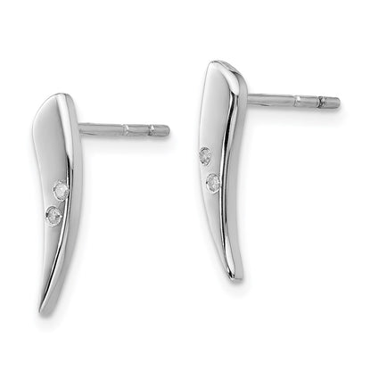 SS White Ice .02ct. Diamond Earrings