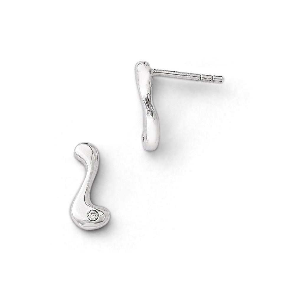 SS White Ice .02ct. Diamond Earrings