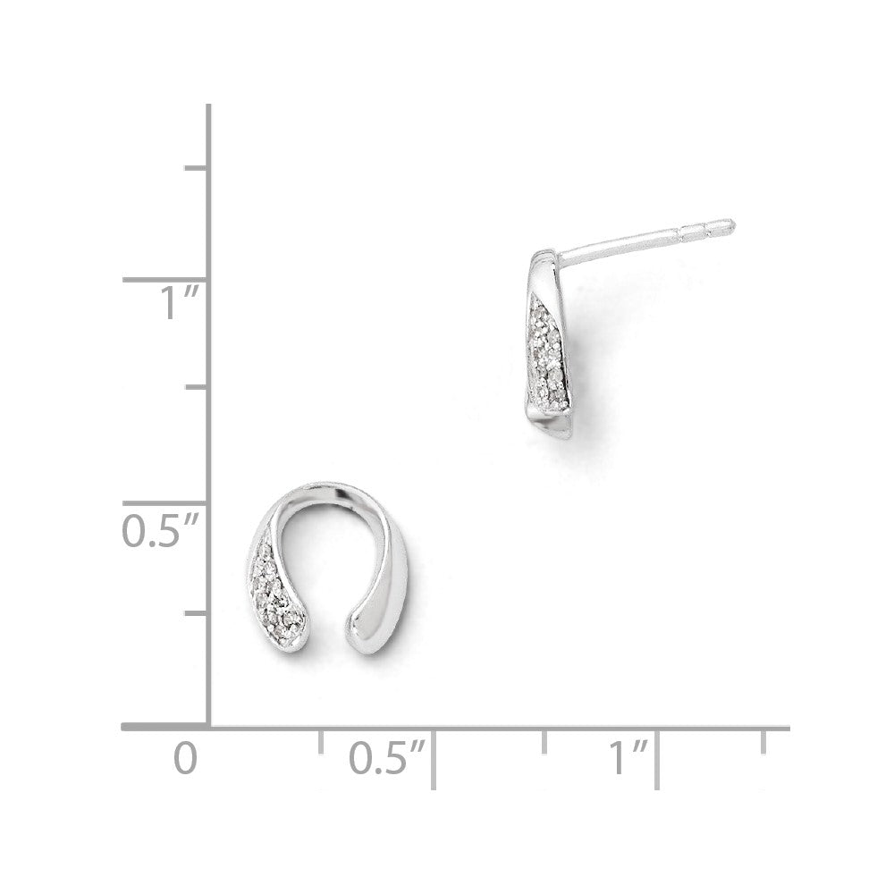 SS White Ice .06ct. Diamond Earrings