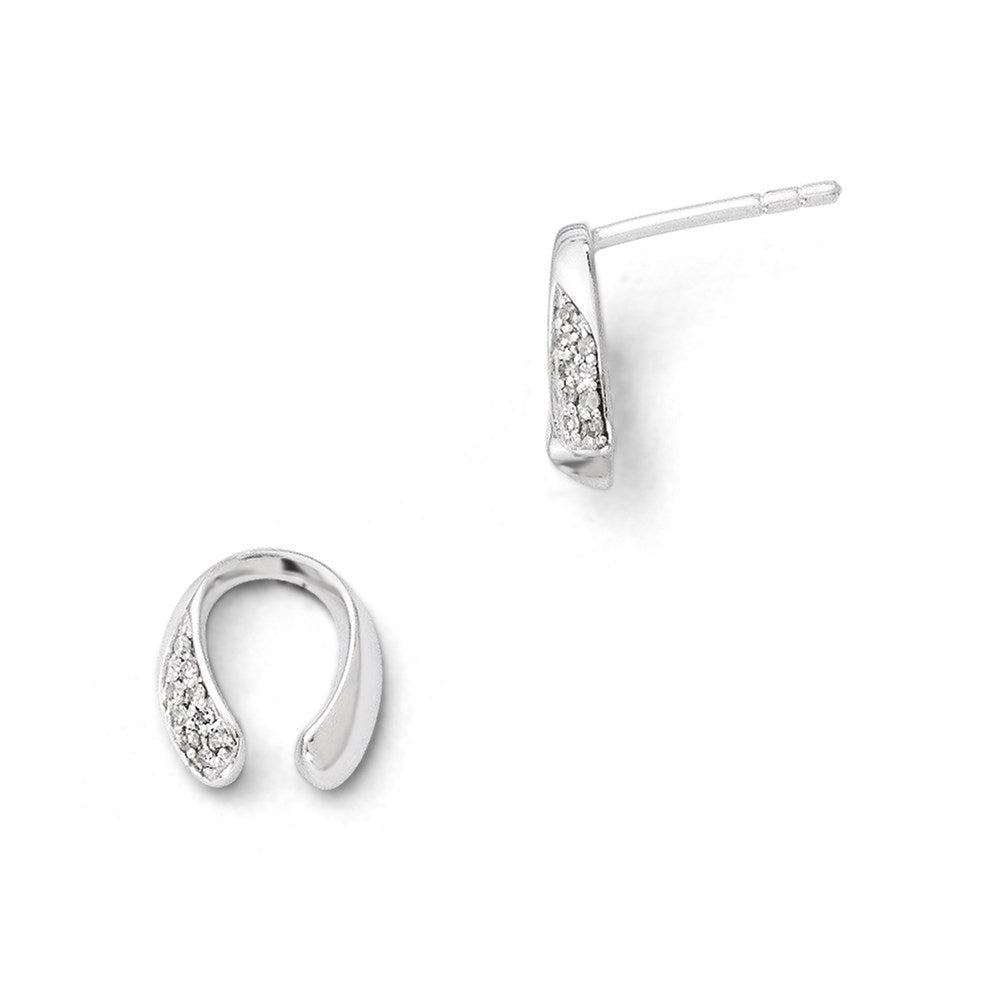 SS White Ice .06ct. Diamond Earrings
