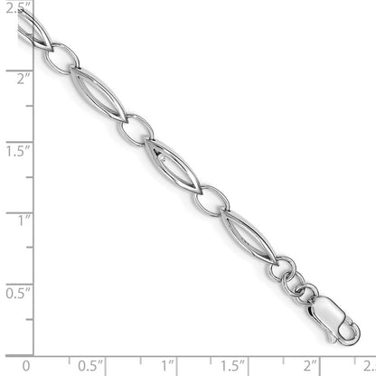 Sterling Silver White Ice Rhodium-Plated 7 Inch Diamond Bracelet With 1 Extender