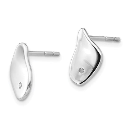 SS White Ice .01ct Diamond Earrings