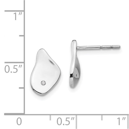 SS White Ice .01ct Diamond Earrings