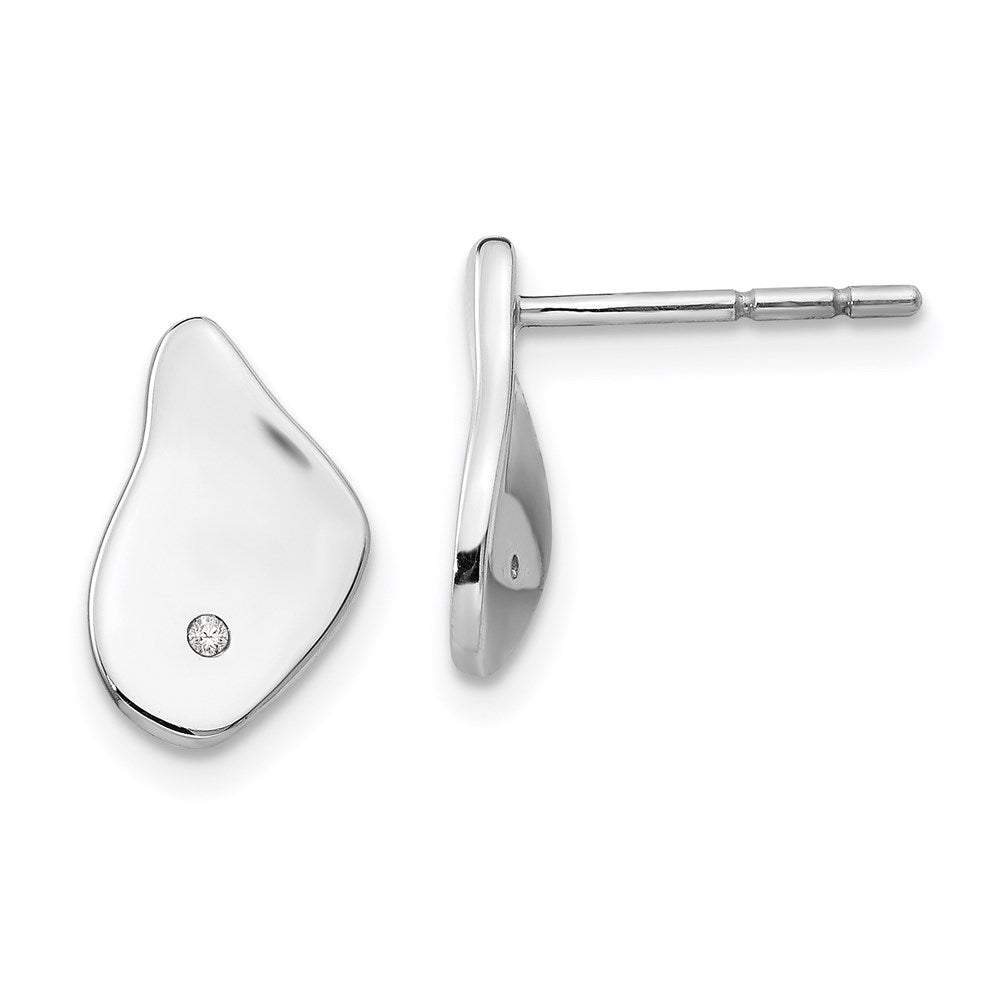 SS White Ice .01ct Diamond Earrings