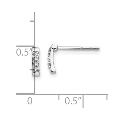 White Ice Sterling Silver Rhodium-plated Diamond Post Earrings