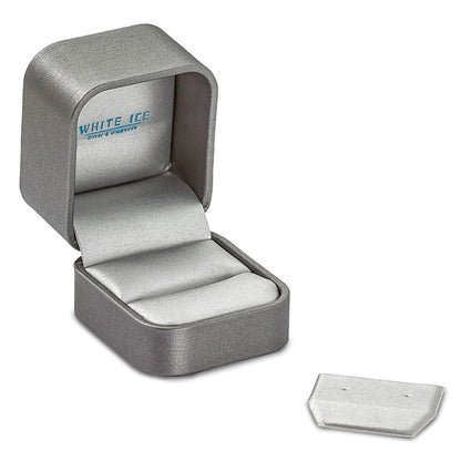 White Ice Sterling Silver Rhodium-plated Diamond Open Heart Post Earrings