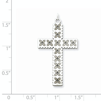 Sterling Silver Laser Designed Cross Pendant