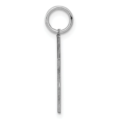 Sterling Silver Rhodium-Plated Laser Designed Cross Charm