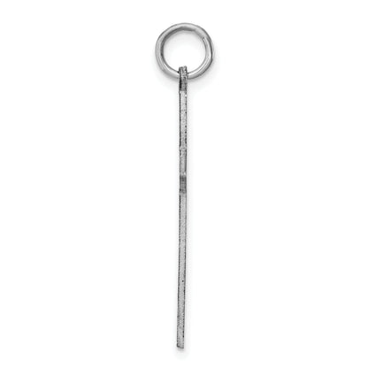 Sterling Silver Rhodium-Plated Laser Designed Cross Pendant