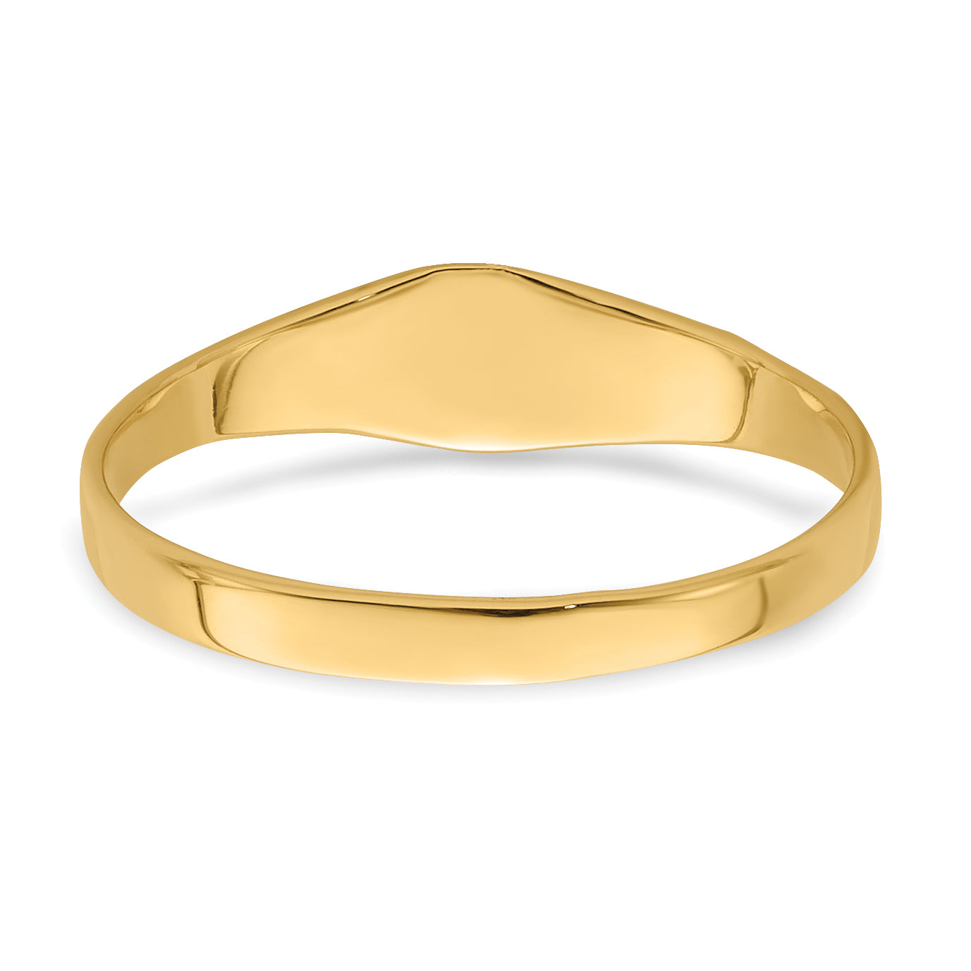 14K Yellow Gold Polished Square Baby Signet Ring