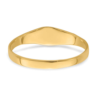 14K Yellow Gold Polished Square Baby Signet Ring