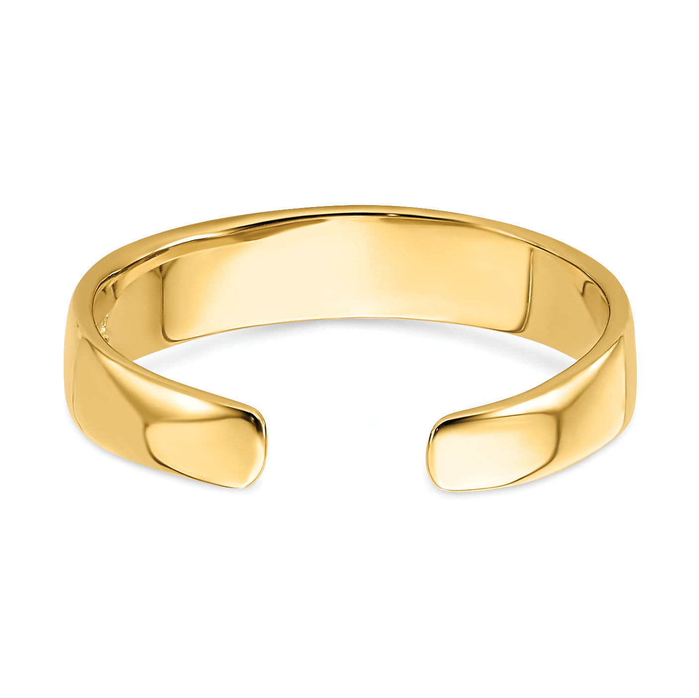 14K Yellow Gold Adjustable Polished Band Toe Ring