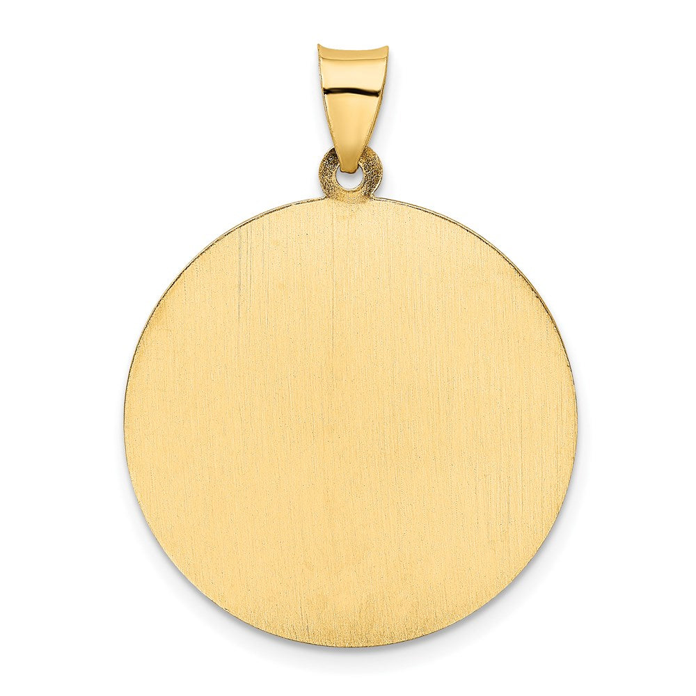 14K Yellow Gold Saint Christopher Medal Hollow Pendant