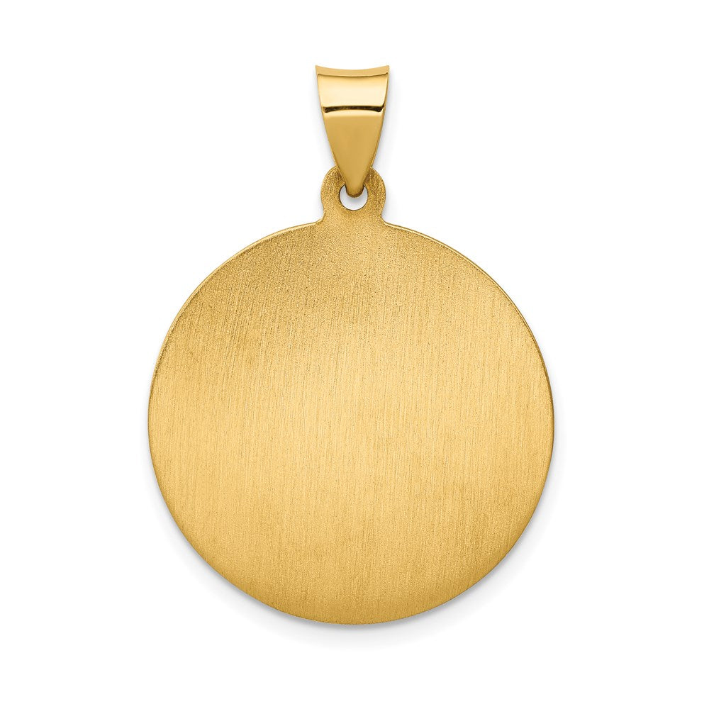 14K Yellow Gold Saint Anthony Medal Hollow Pendant