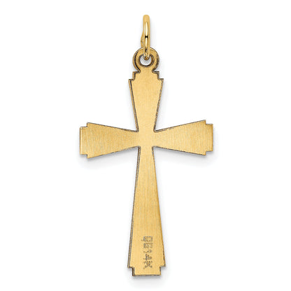 14K Yellow Gold Cross Charm