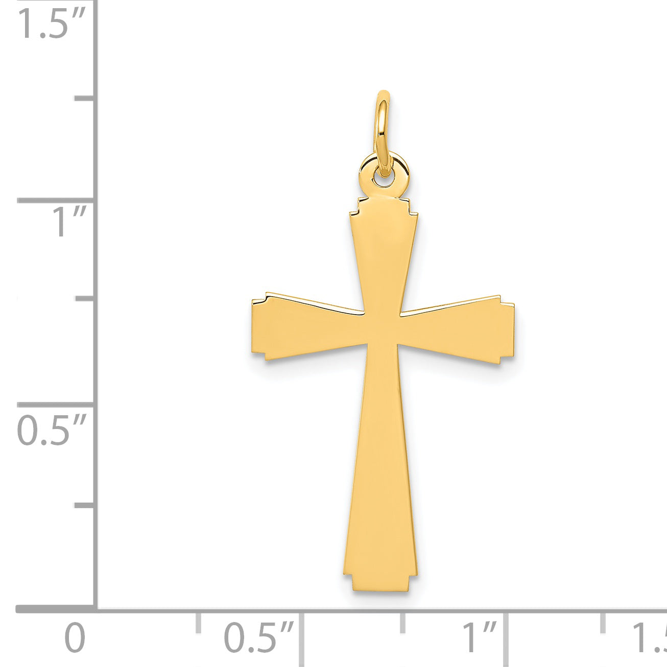 14K Yellow Gold Cross Charm