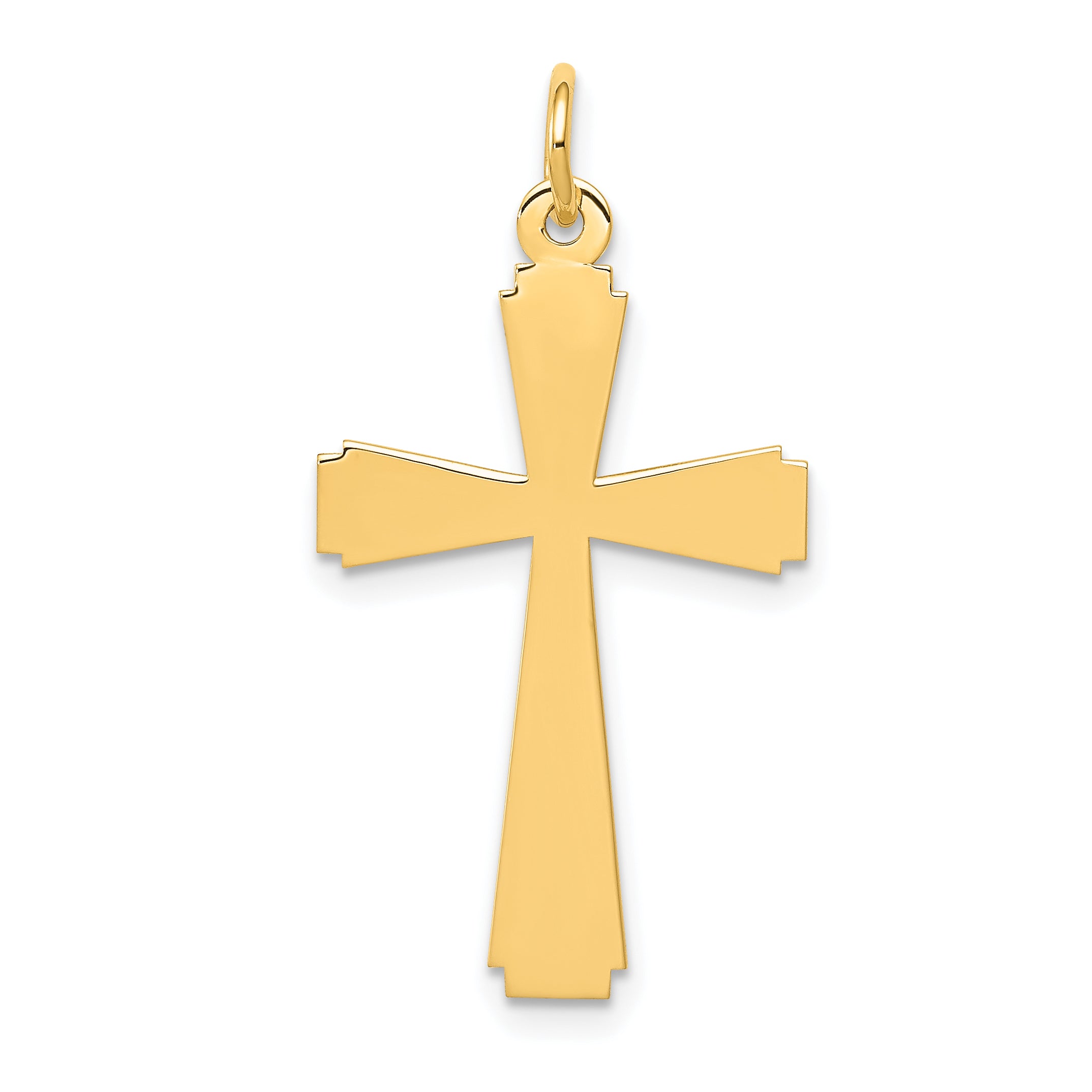 14K Yellow Gold Cross Charm