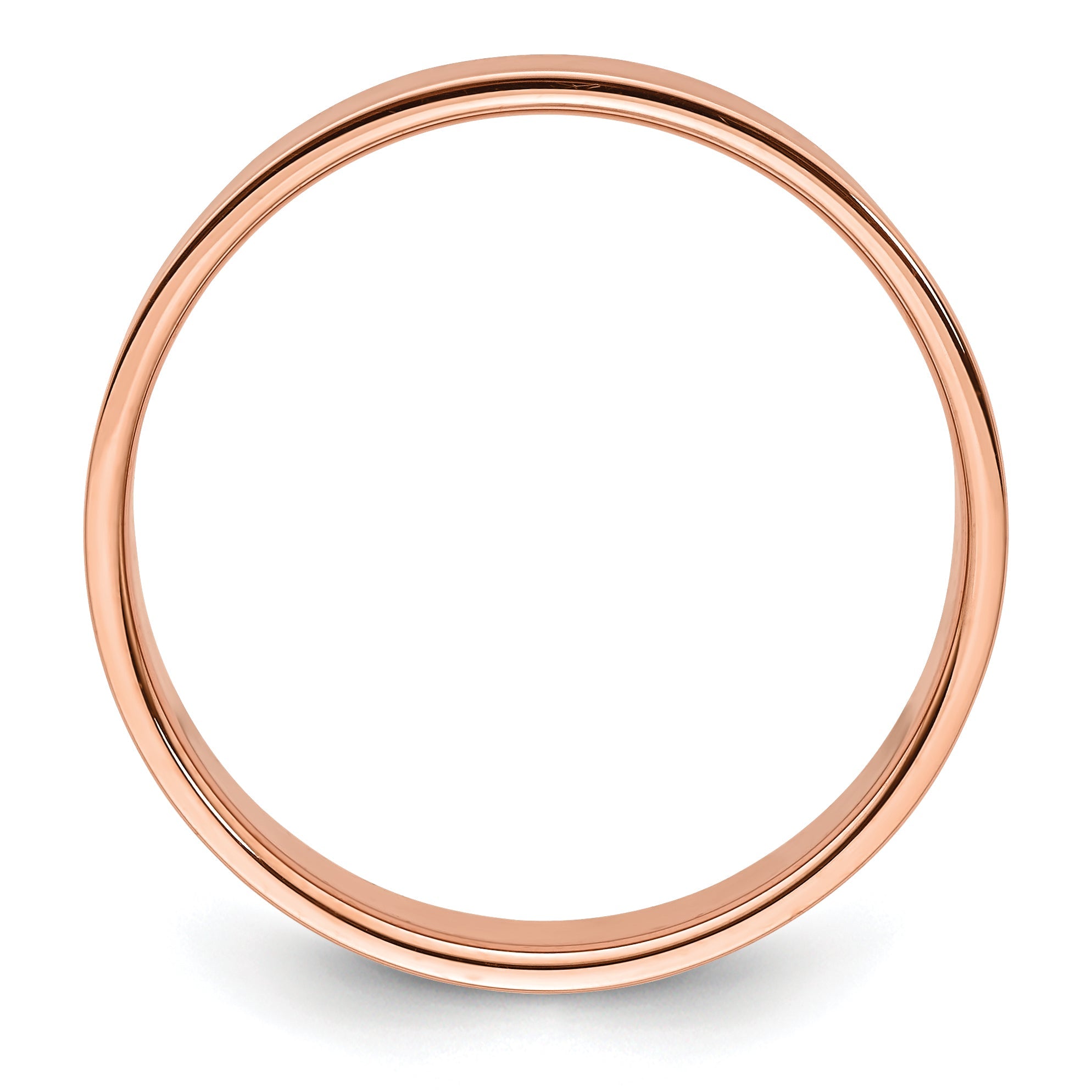 Solid 14K Yellow Gold Rose Gold 6mm Light Weight Flat Men's/Women's Wedding Band Ring Size 8.5