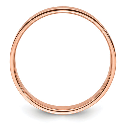 Solid 14K Yellow Gold Rose Gold 6mm Light Weight Flat Men's/Women's Wedding Band Ring Size 8.5