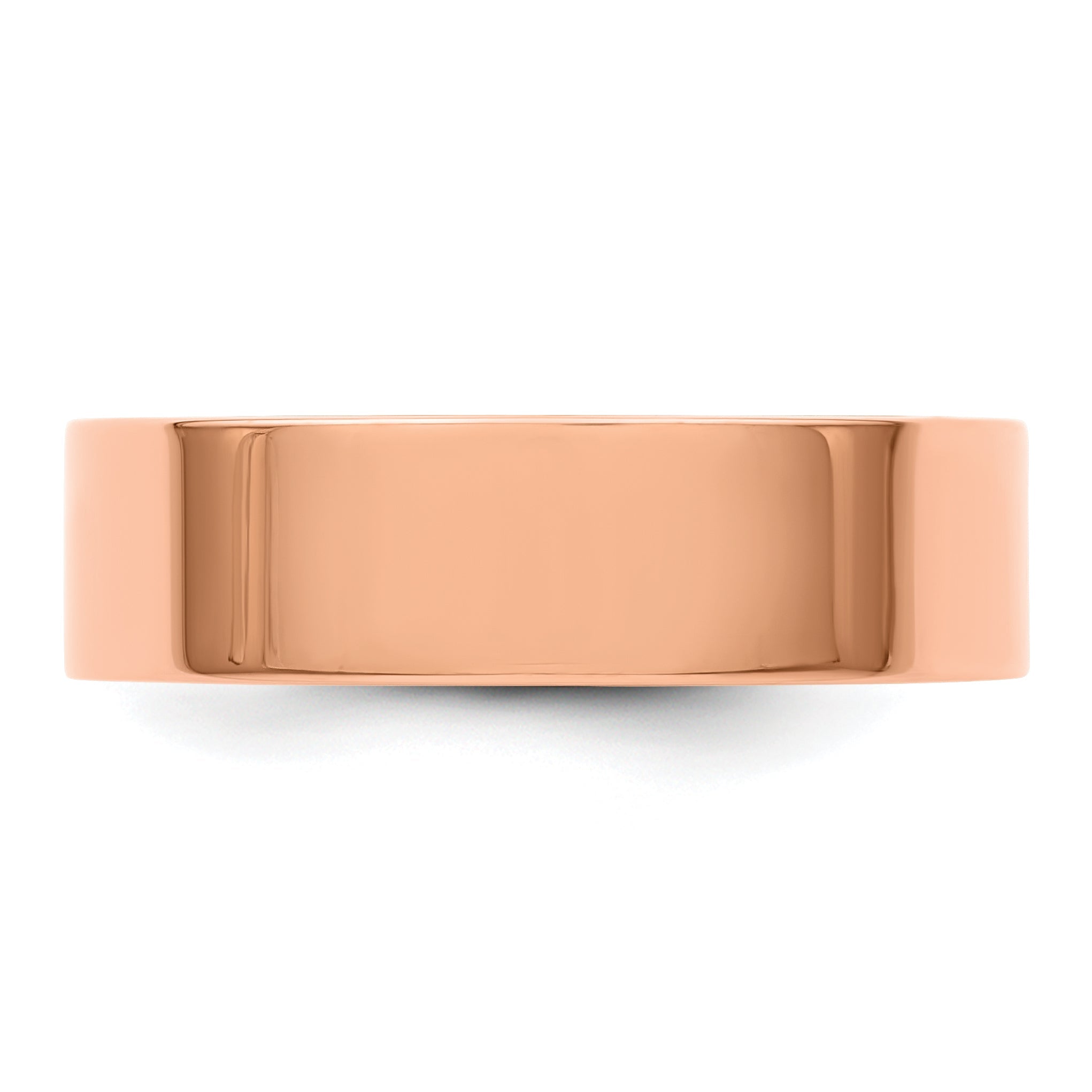 Solid 14K Yellow Gold Rose Gold 6mm Light Weight Flat Men's/Women's Wedding Band Ring Size 8.5