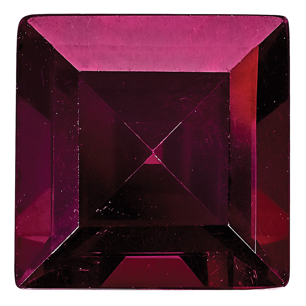 Gemstone Rhodolite Garnet Aa Quality 6mm Square Step-Cut